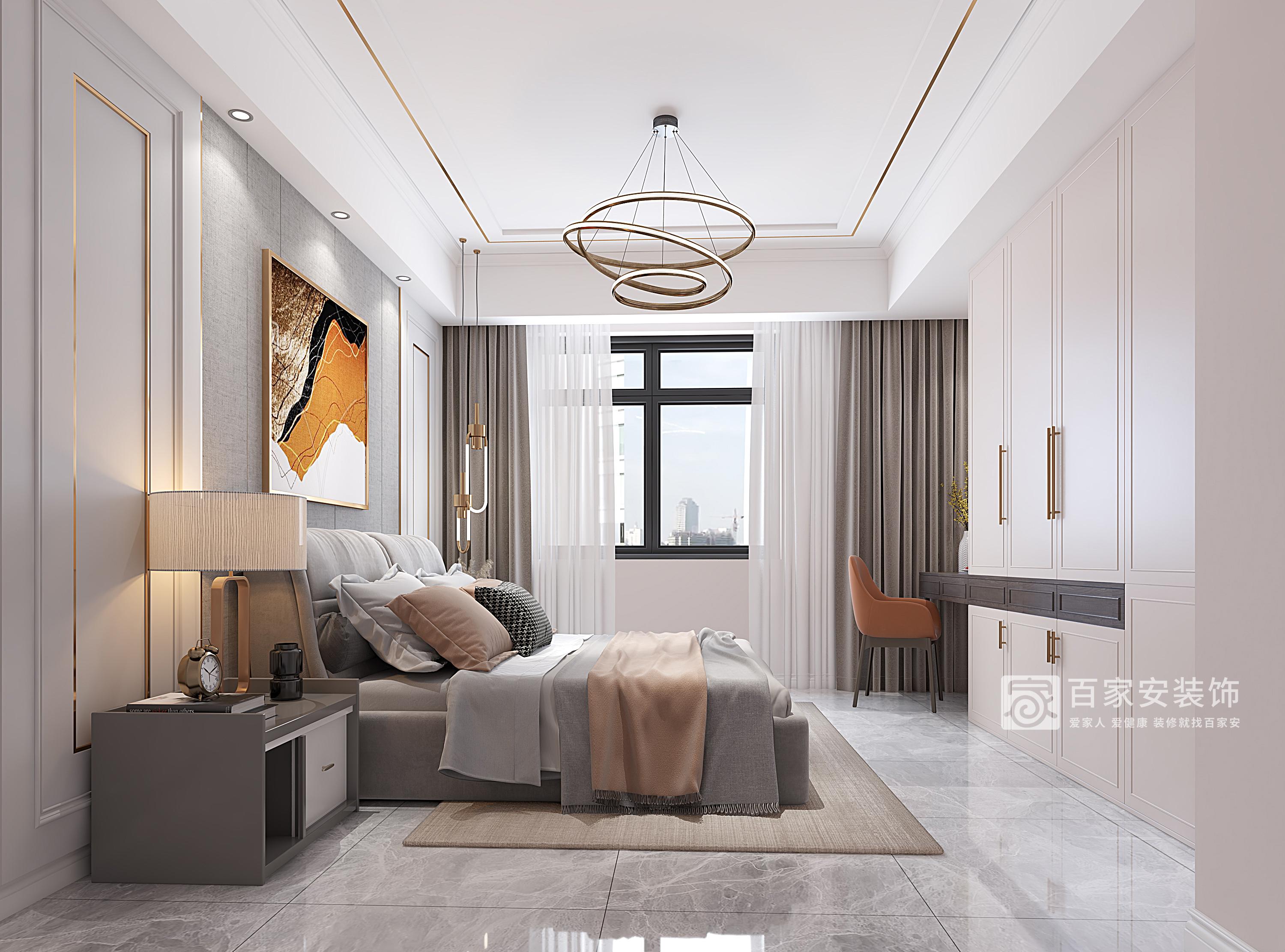 厦门别墅装修公司百家安装饰:380㎡别墅美式轻奢风装修案例