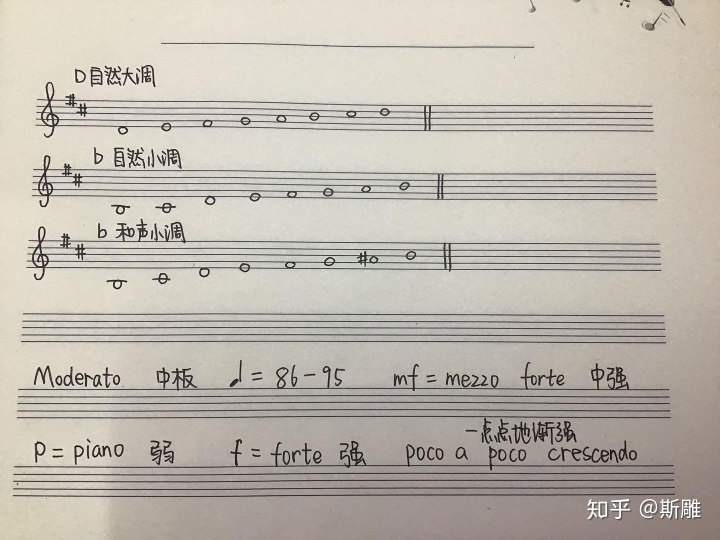 ef#g a bc#d大调自然音阶为其他的自然大调音阶也遵循"全全半全全全半