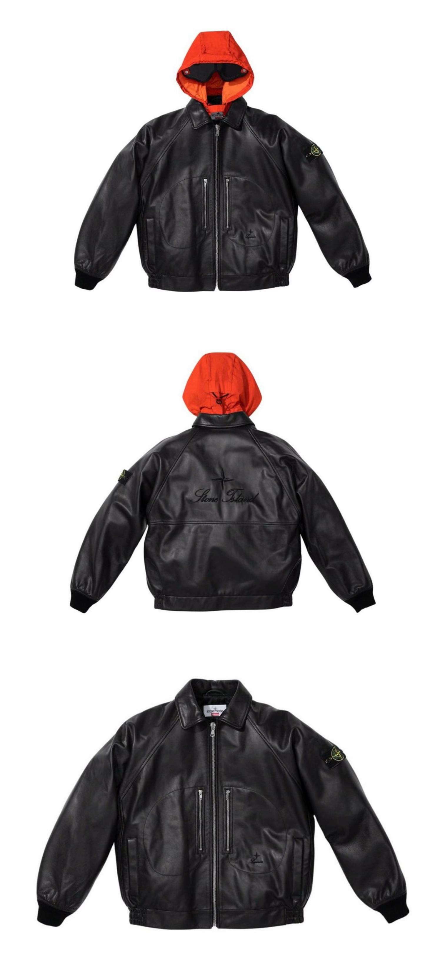 年度超重磅联名石头岛supreme小牛皮皮衣非常top的一件皮衣很有质感