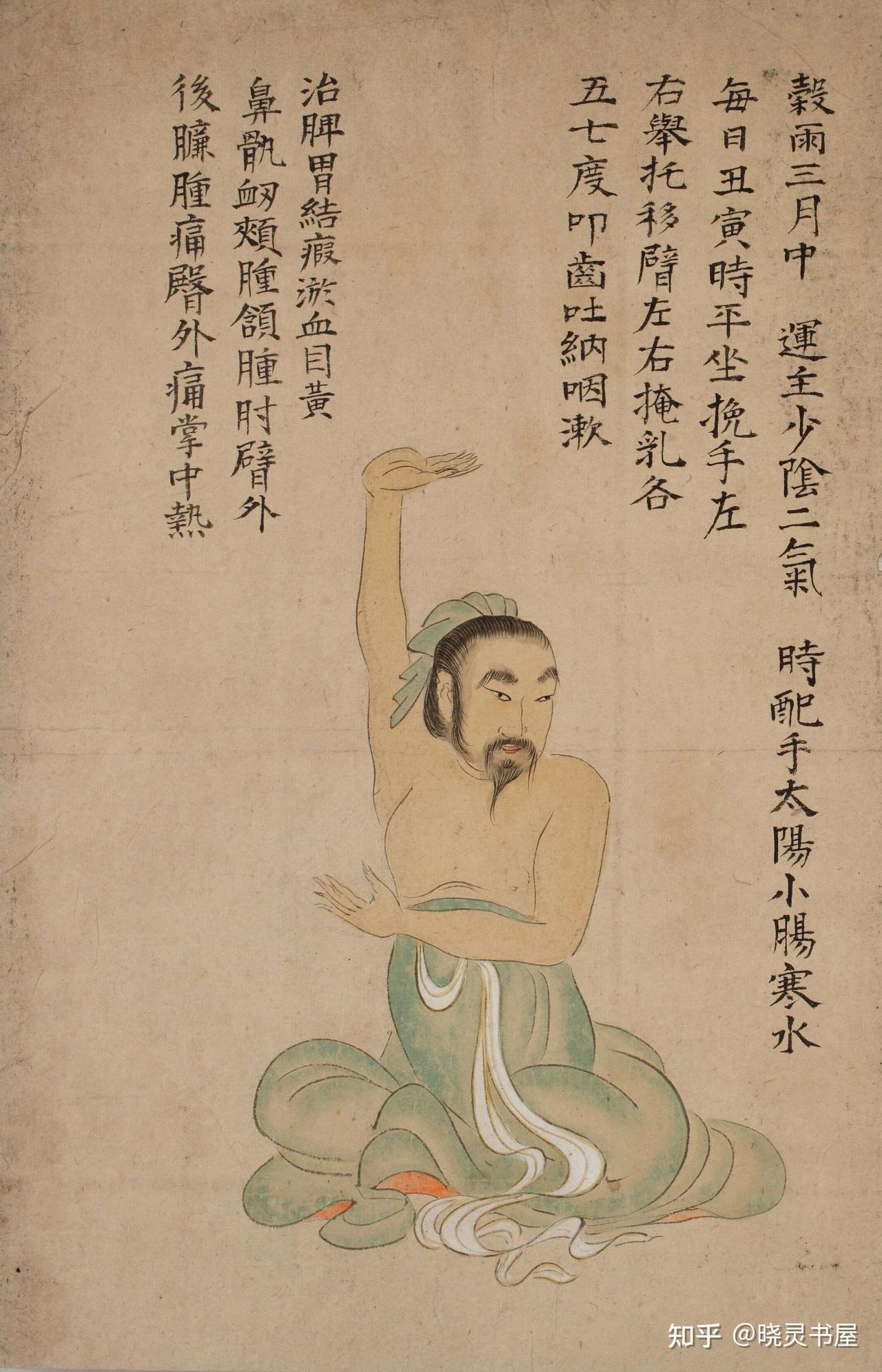 道家修真图:二十四节气导引术和坐式八段锦,中式古法养生功法 - 知乎