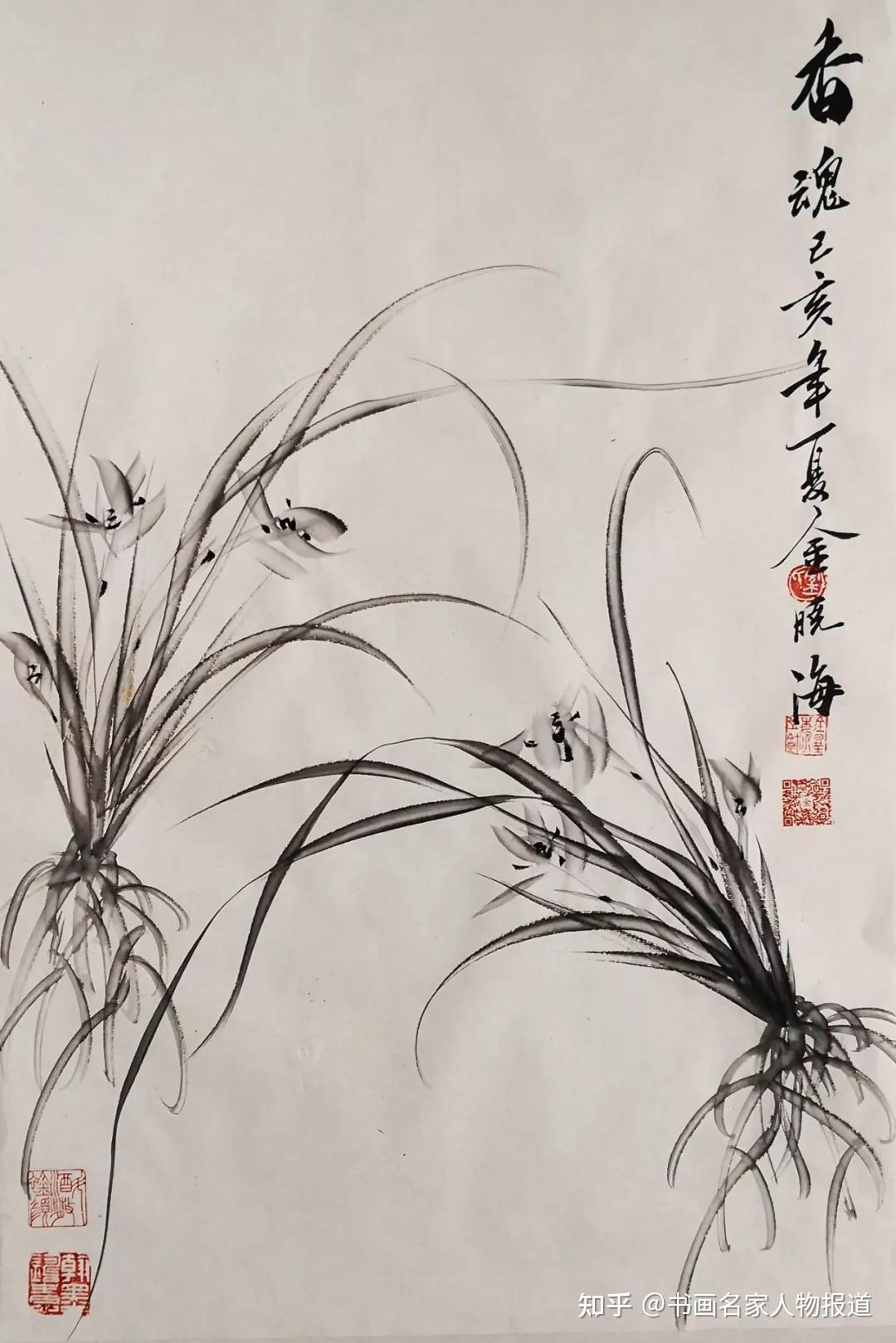 当代兰花才子实力画家金晓海作品欣赏