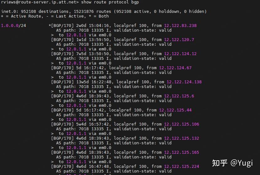 通过route-server.ip.att.net查看全球IP路由信息 - 知乎