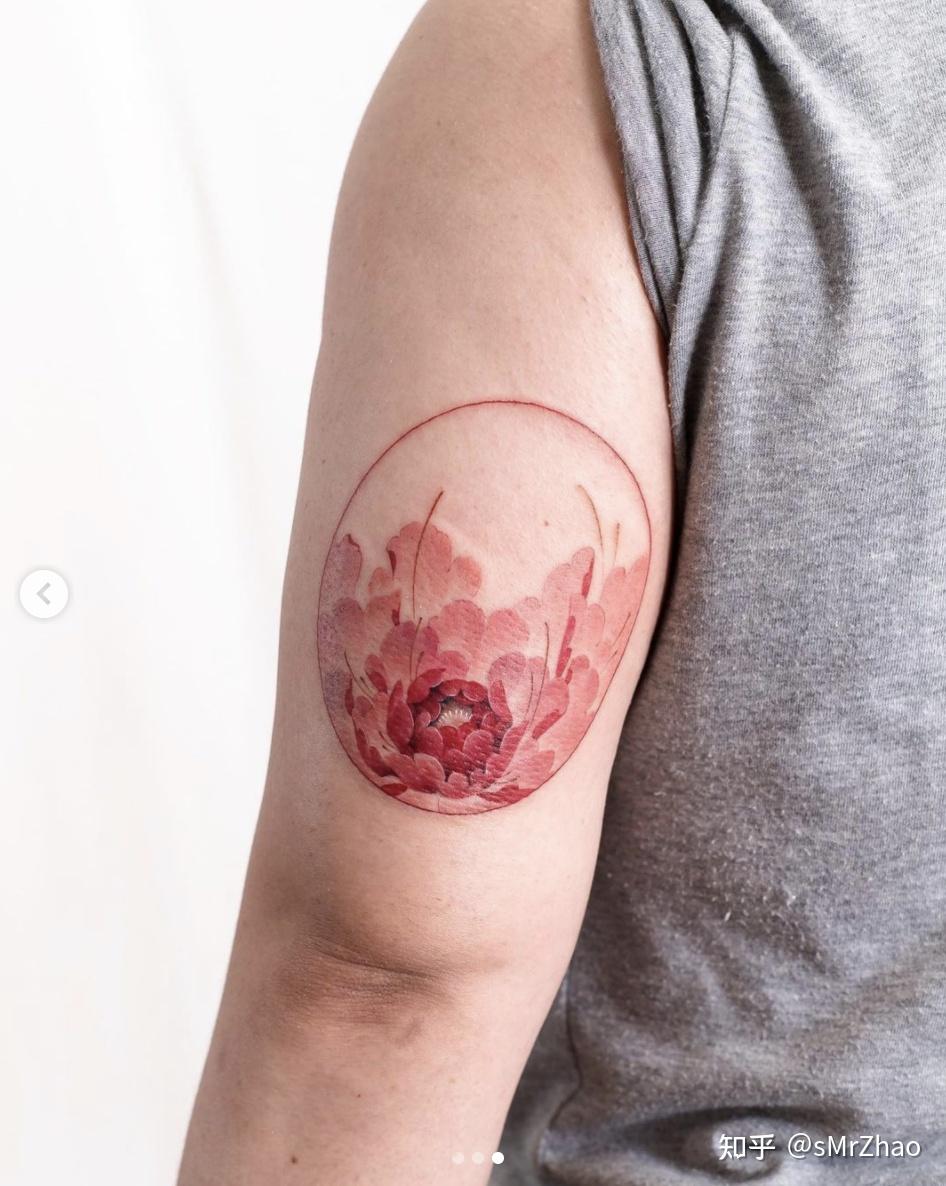 smrzhao纹身推荐(第 282 期)| 彩色 · 花朵 · 浓烈绚丽水墨纹身