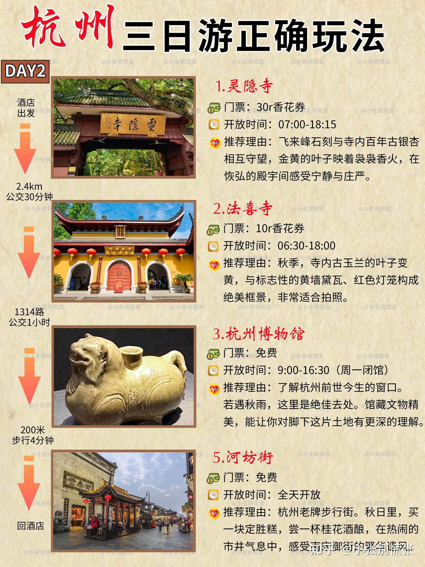 杭州旅游秒懂地图|附秋季三天两晚游玩攻略 - 知乎