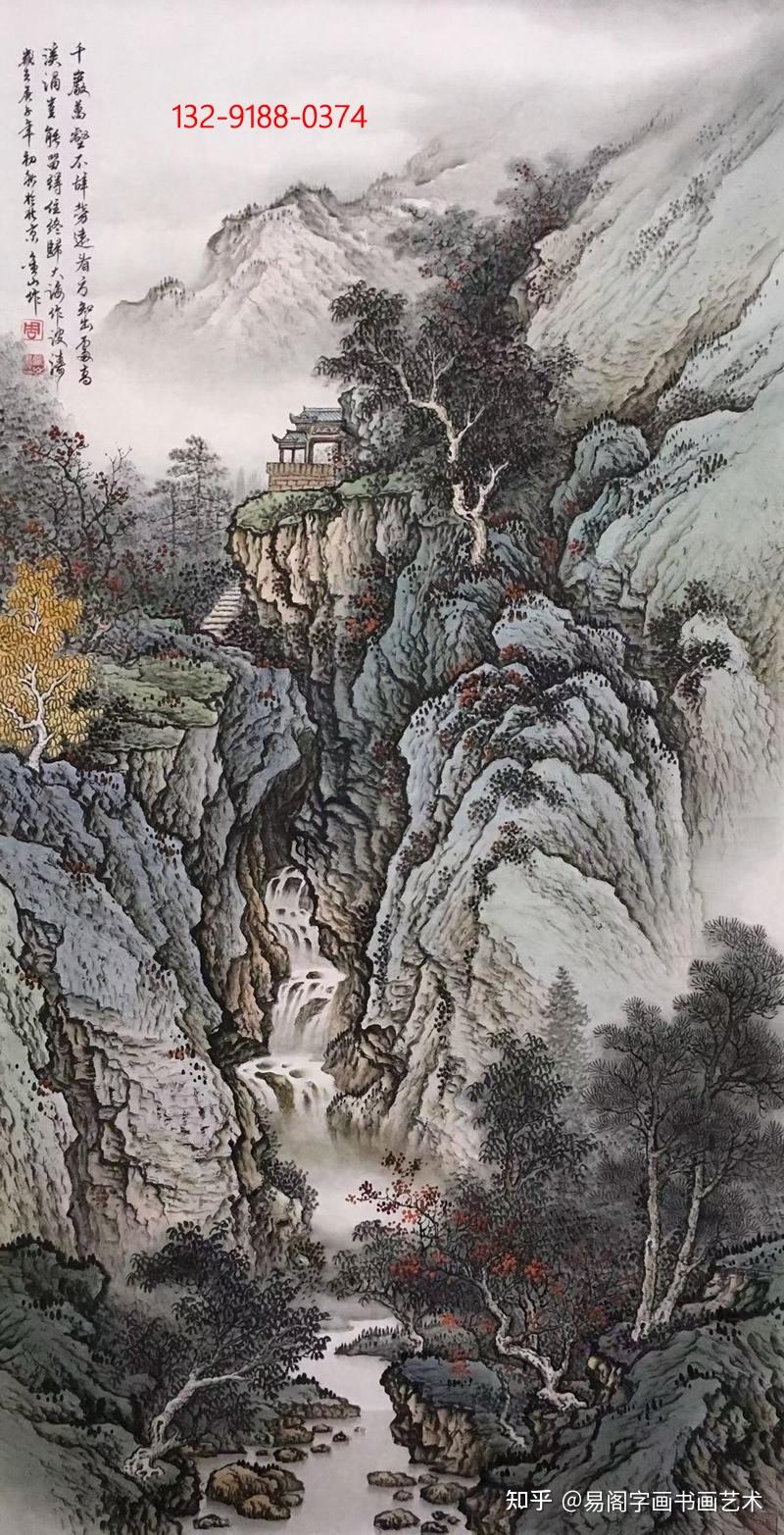 周金山的传统工笔山水画,值得收藏吗?