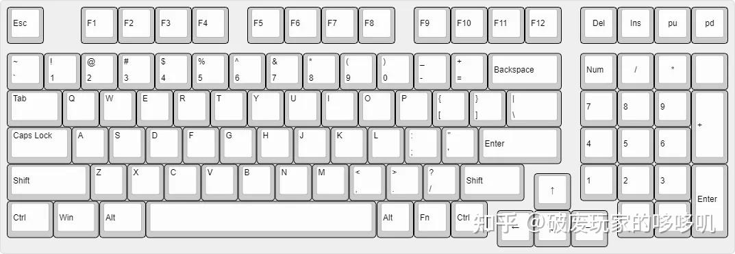 78键盘键位图图片