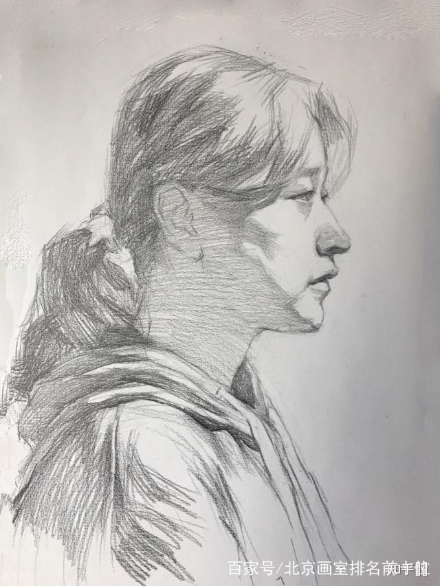 素描女右侧受光脸怎么画? - 知乎