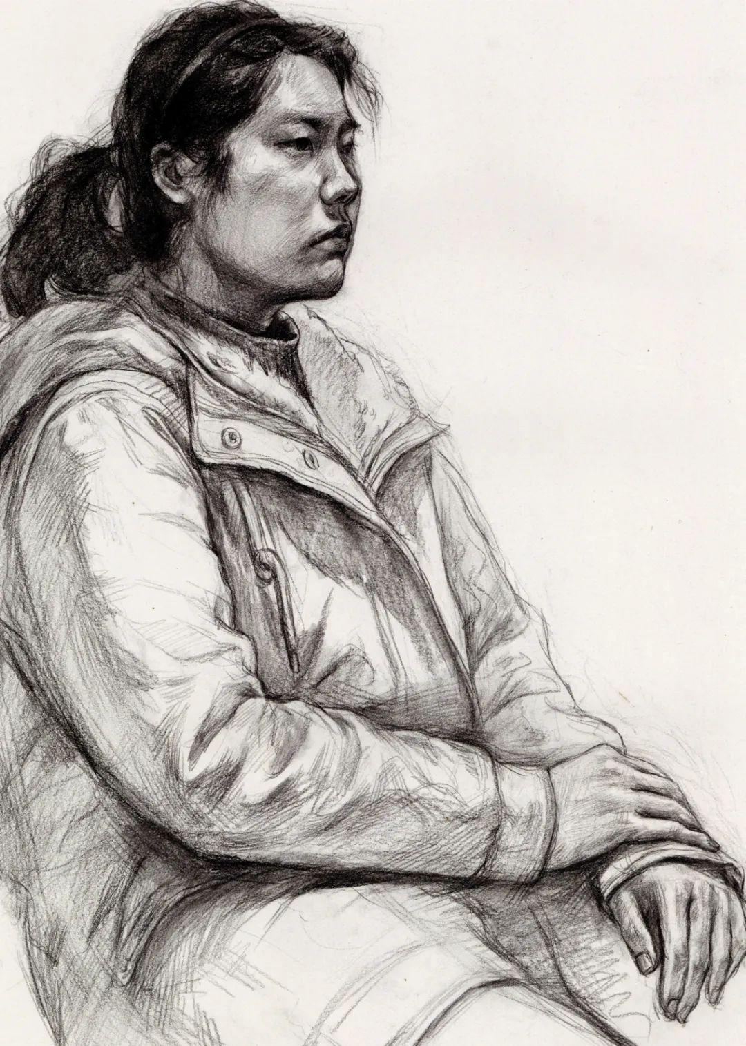 21届国美校考高分卷!素描半身像写生堪称一绝!