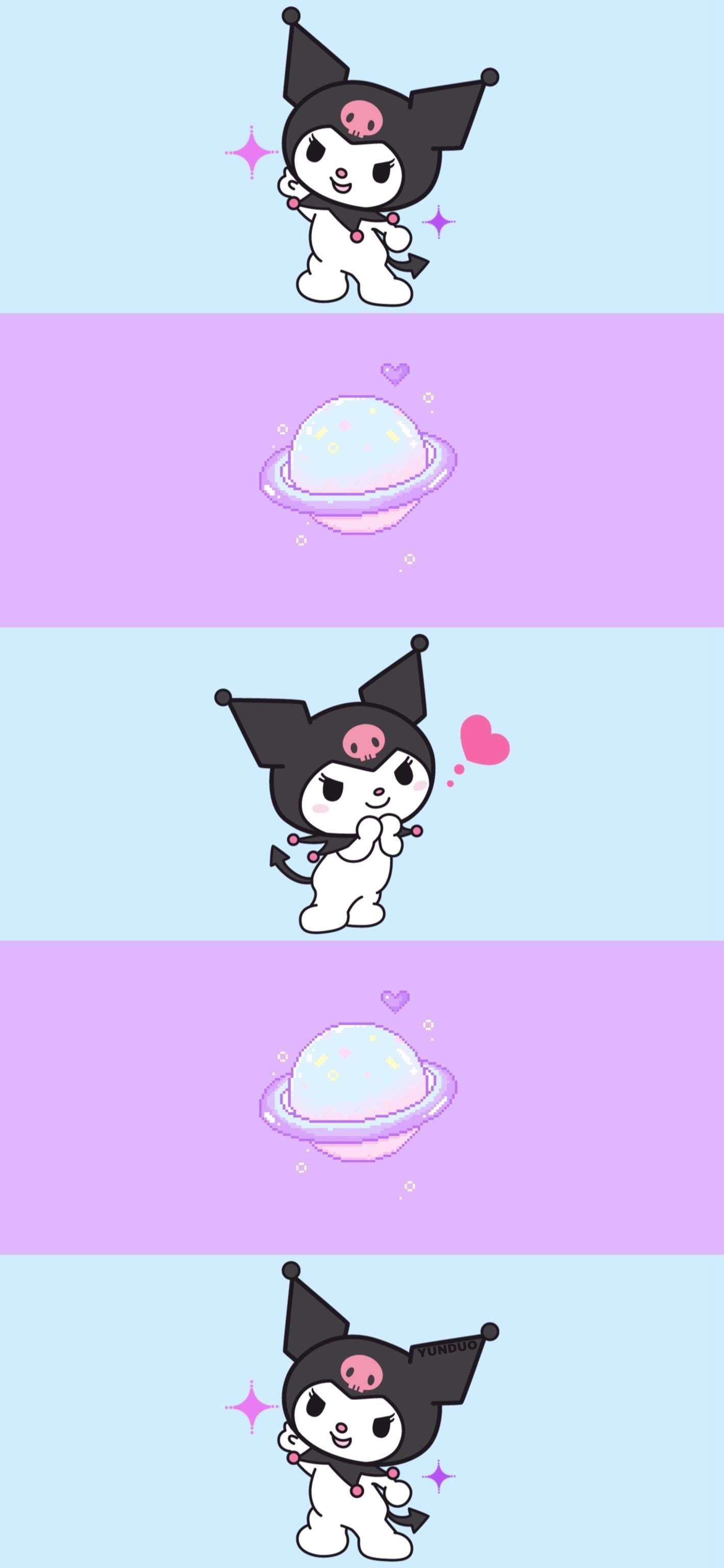 手机壁纸丨三丽鸥kuromi库洛米高清无水印卡通动漫可爱