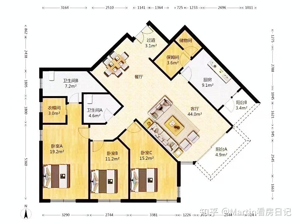 傲居华山路的【嘉里华庭】1号楼07户型┇前排蕞佳景观房 七年才出来一套的户型 - 知乎