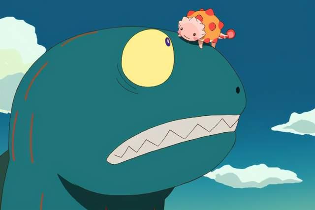 哈特阴差阳错的被恐龙宝宝误认为是"爸爸",而且为小恐龙取名为"很美味