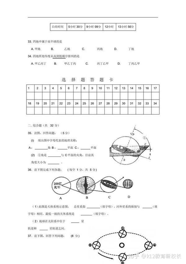 必修一地理 成绩差的福利来啦 各单元高频重点 难点 易错 常错测试卷 集中出现 里面都是试卷中必考题 知乎