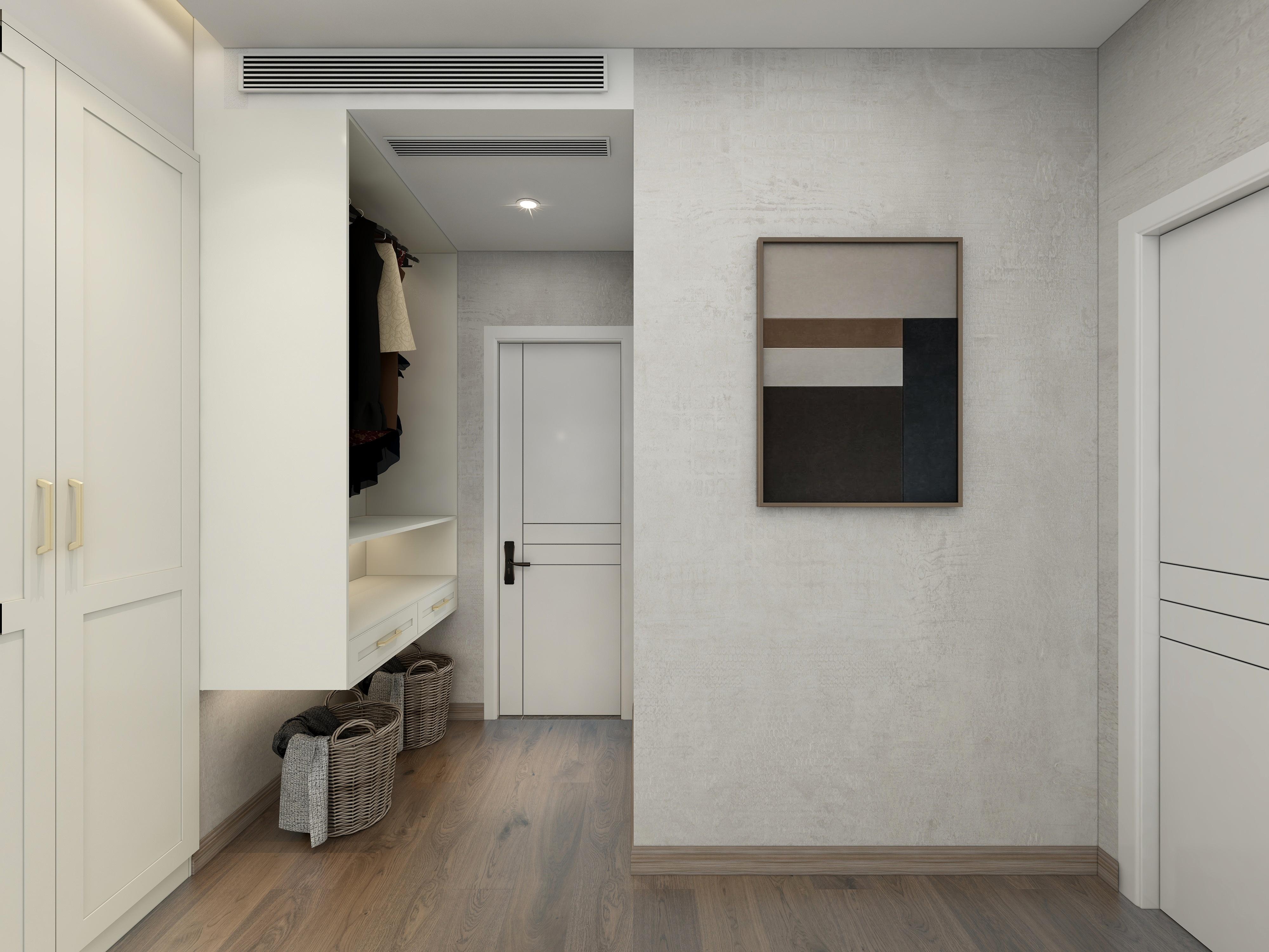 红杉树原创设计 · 禁止盗用利用主卫过道处配置了一个开放式衣帽间
