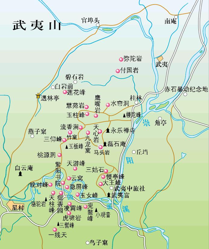 (三)绿茶区:桃李园(河洲沙地茶园);(二)红茶区:桐木正山小种红茶区