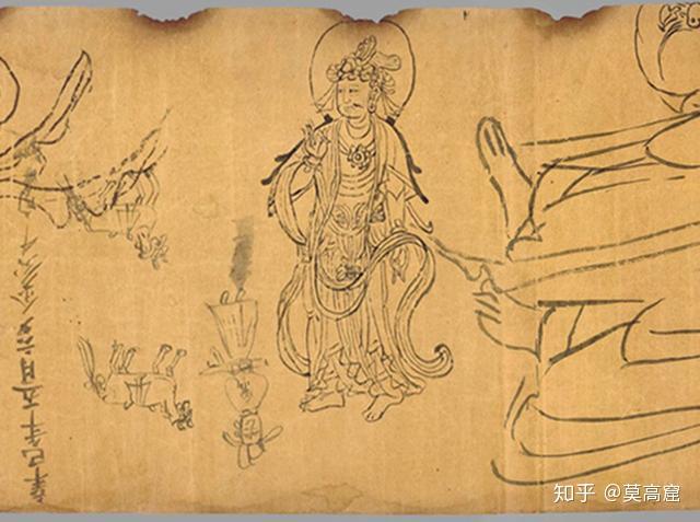 菩薩 説法図 人供養 敦煌壁画の線描精品集 白描 創作素材 下絵 写仏