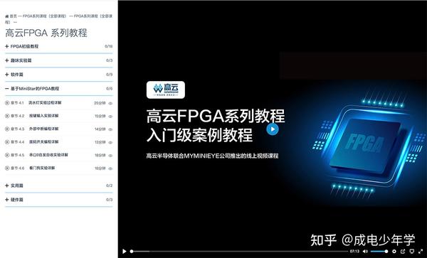 FPGA在线学习教程来了|高云FPGA系列教程免费学 - 知乎