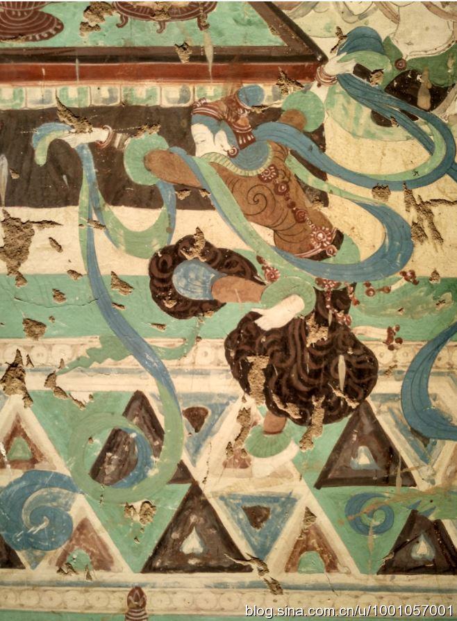 中唐-敦煌莫高窟159窟南壁中-观无量寿经变-下部三组舞乐【2051x1450