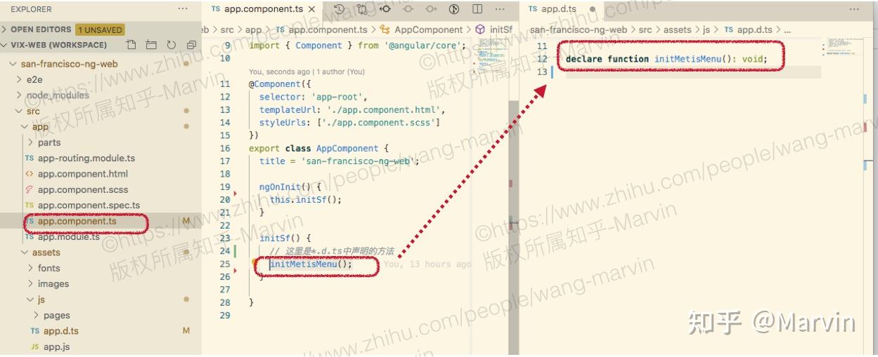 js没有类型文件*.d.ts，Angular项目如何调用js？ 知乎