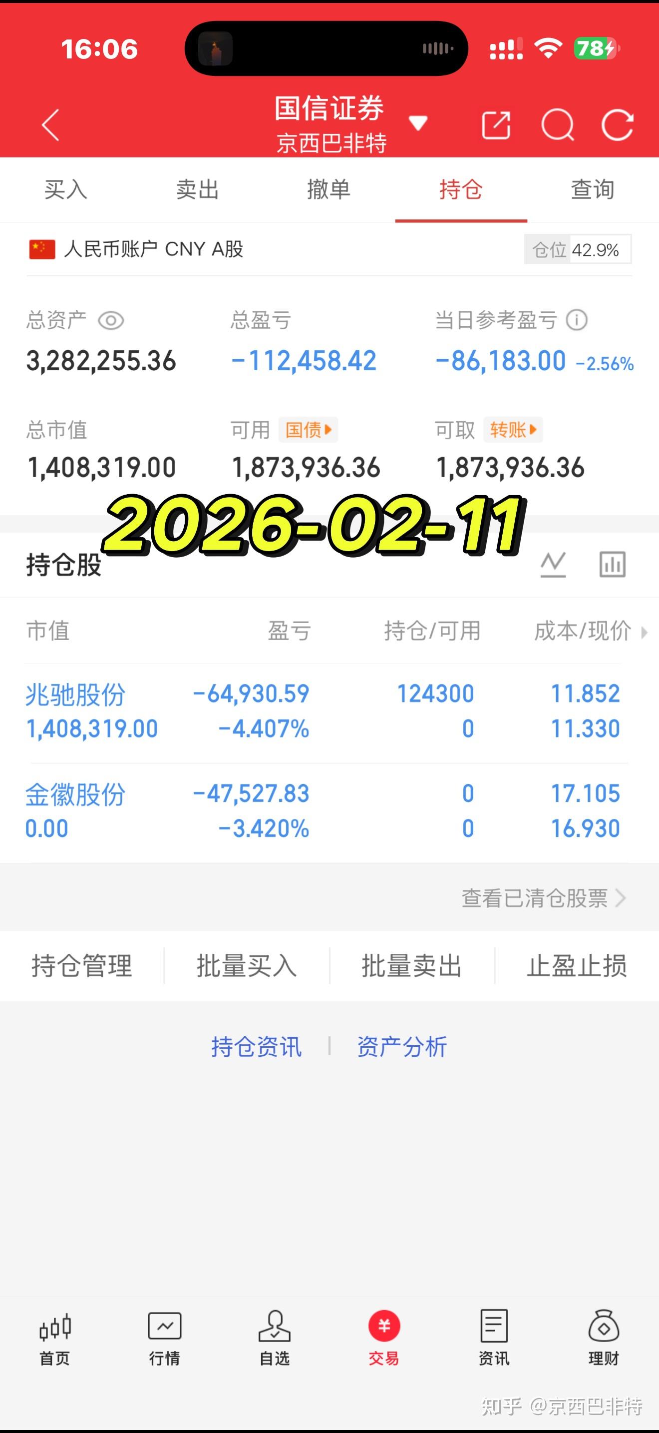 02月11日 实盘操作 博反弹 - 知乎