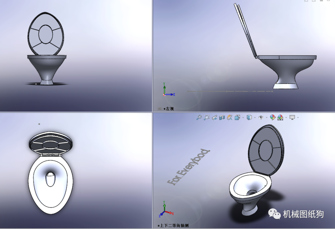 生活藝術everybodtoilet馬桶模型3d圖紙solidworks設計