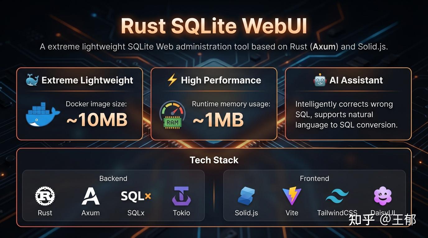 Rust SQLite WebUI - 极致轻量级的SQLite管理工具 - 知乎