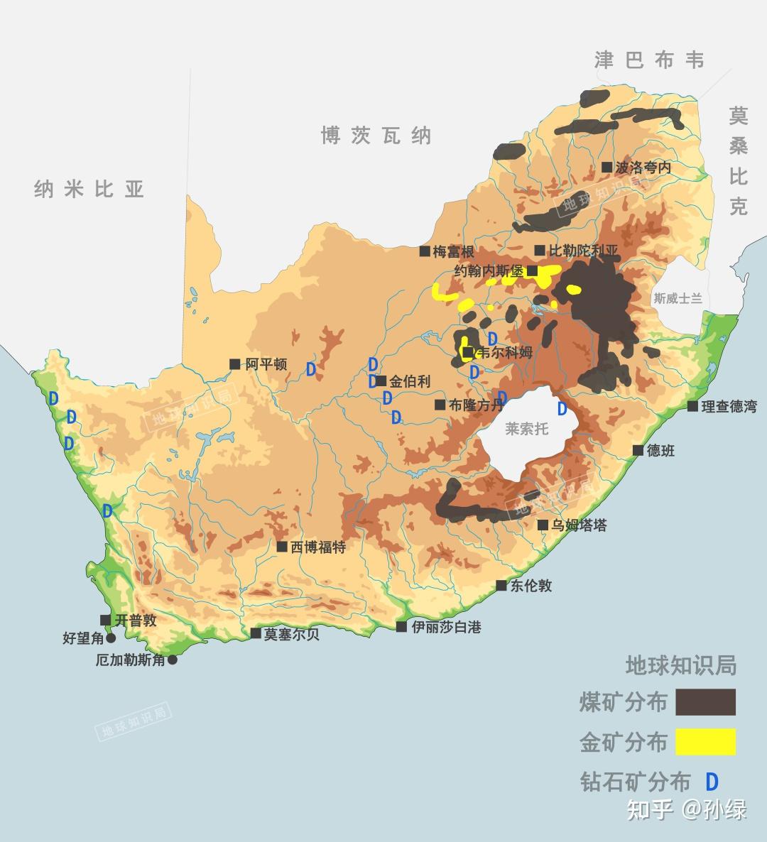 非洲矿产资源分布图片