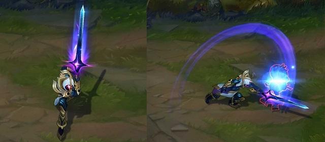 这款同系列皮肤,就是卡萨丁的掠星魔刃.