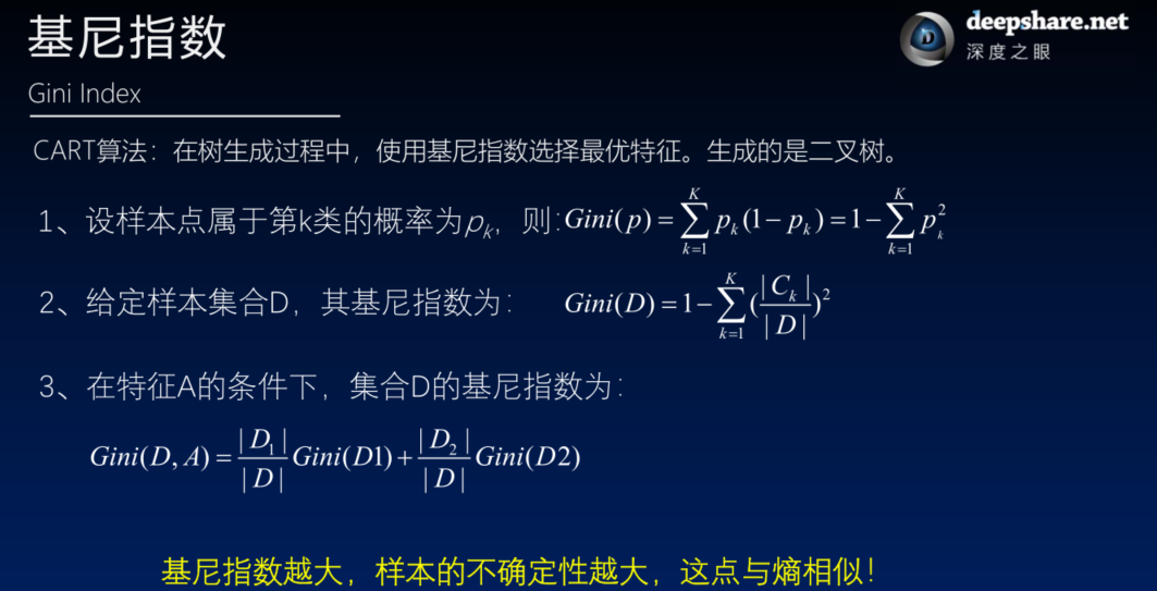 15基尼指数giniindex生成决策树第三周