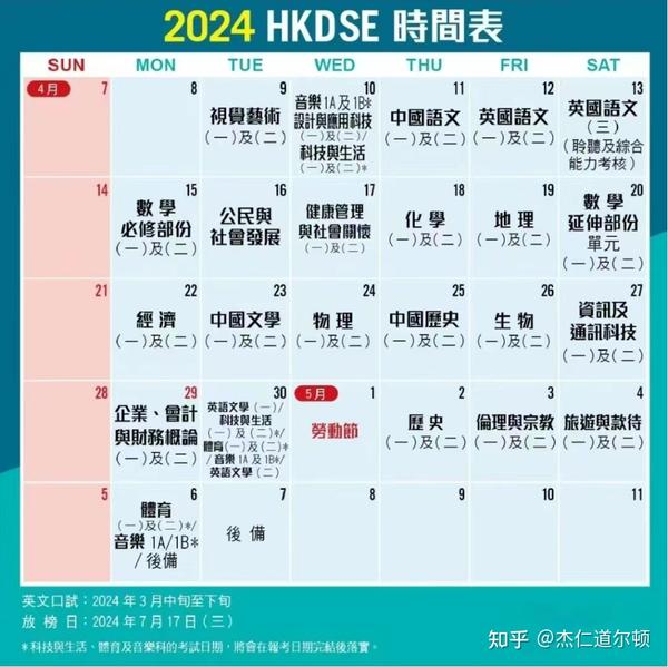 🔥深度解读香港高考HKDSE考试（一）2024考试时间表 - 知乎