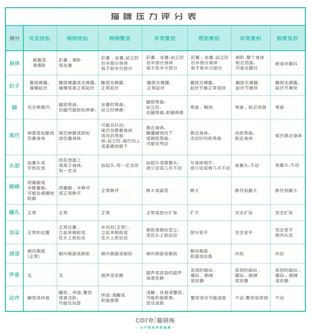 猫咪压力评分量表css(cat stress score)是一种常用的衡量猫咪压力的
