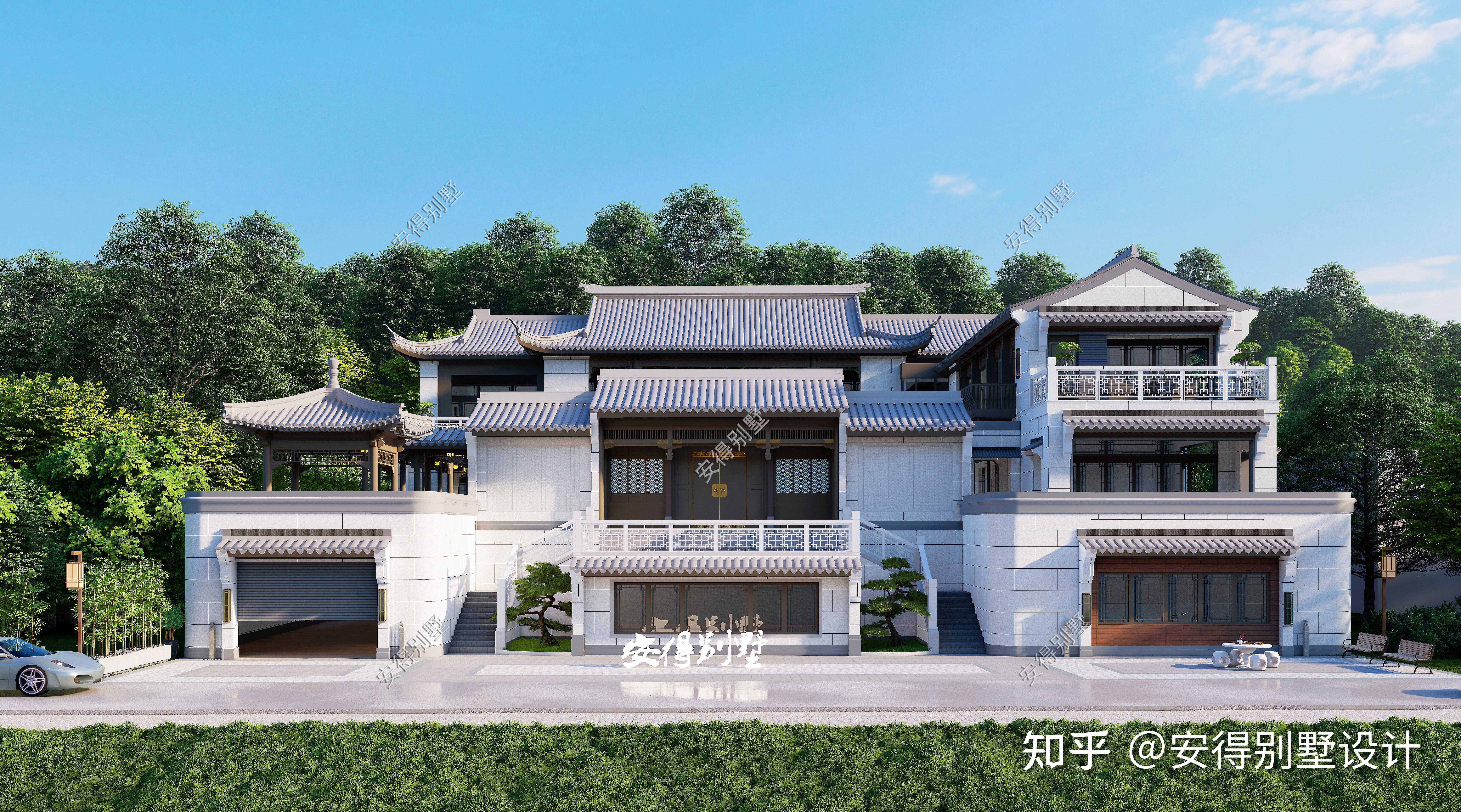 惊艳设计！看这栋背山面水的3层中式合院，独具匠心的美！ - 知乎