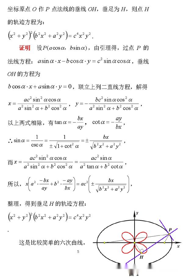 陈都——教学研究:椭圆的切线与法线引出的高次曲线 - 知乎