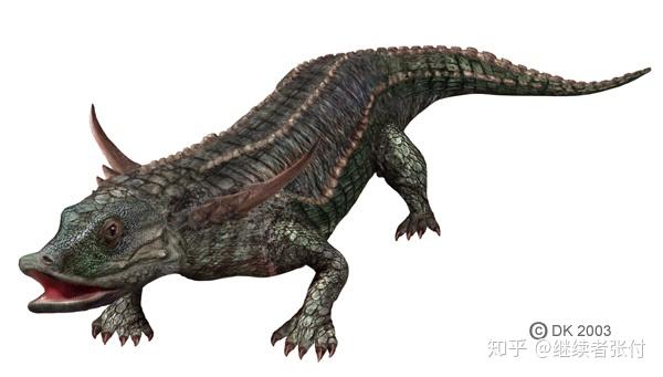 "大鳄时代"的肉食类代表,比如:体长4米的角鳄,体长5米的引鳄(现代鳄鱼