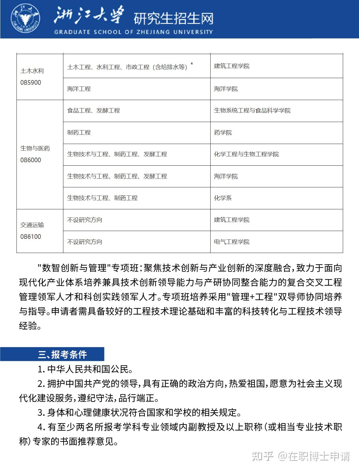 浙江大学25年非全日制定向工程博士招生简章 - 知乎