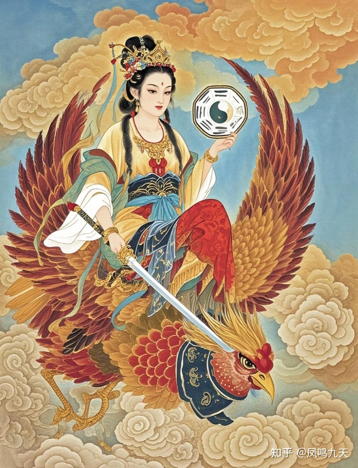 神话九天玄女娘娘画,道家 - 知乎