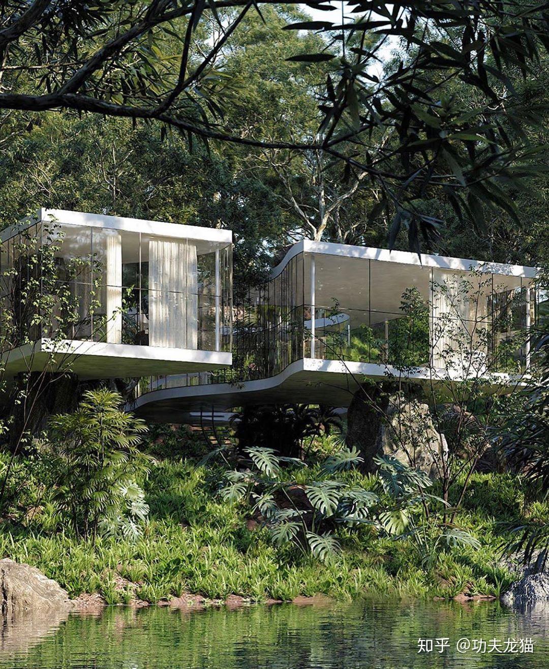 灵感来自巴西建筑师lina bo bardi在1951年创作的《玻璃屋》.
