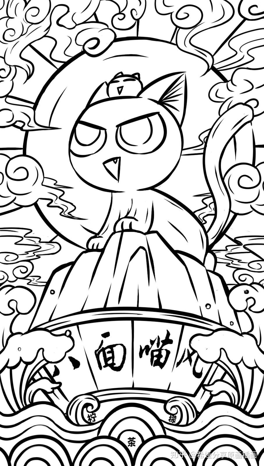 cg商业插画班|国潮篇线稿优秀作业鉴赏来了