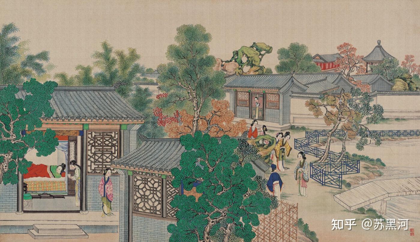 红楼梦每日一画总第159画孙温绘全本红楼梦林黛玉卧病潇湘馆