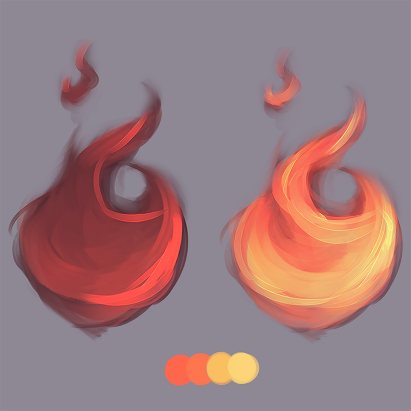 燃烧的火苗怎么画?教你简易火焰的画法教程!