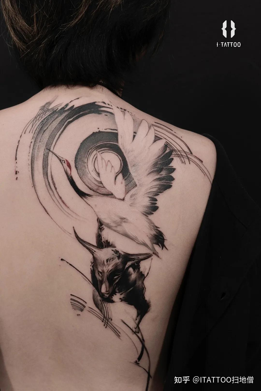 中国水墨纹身意境之神