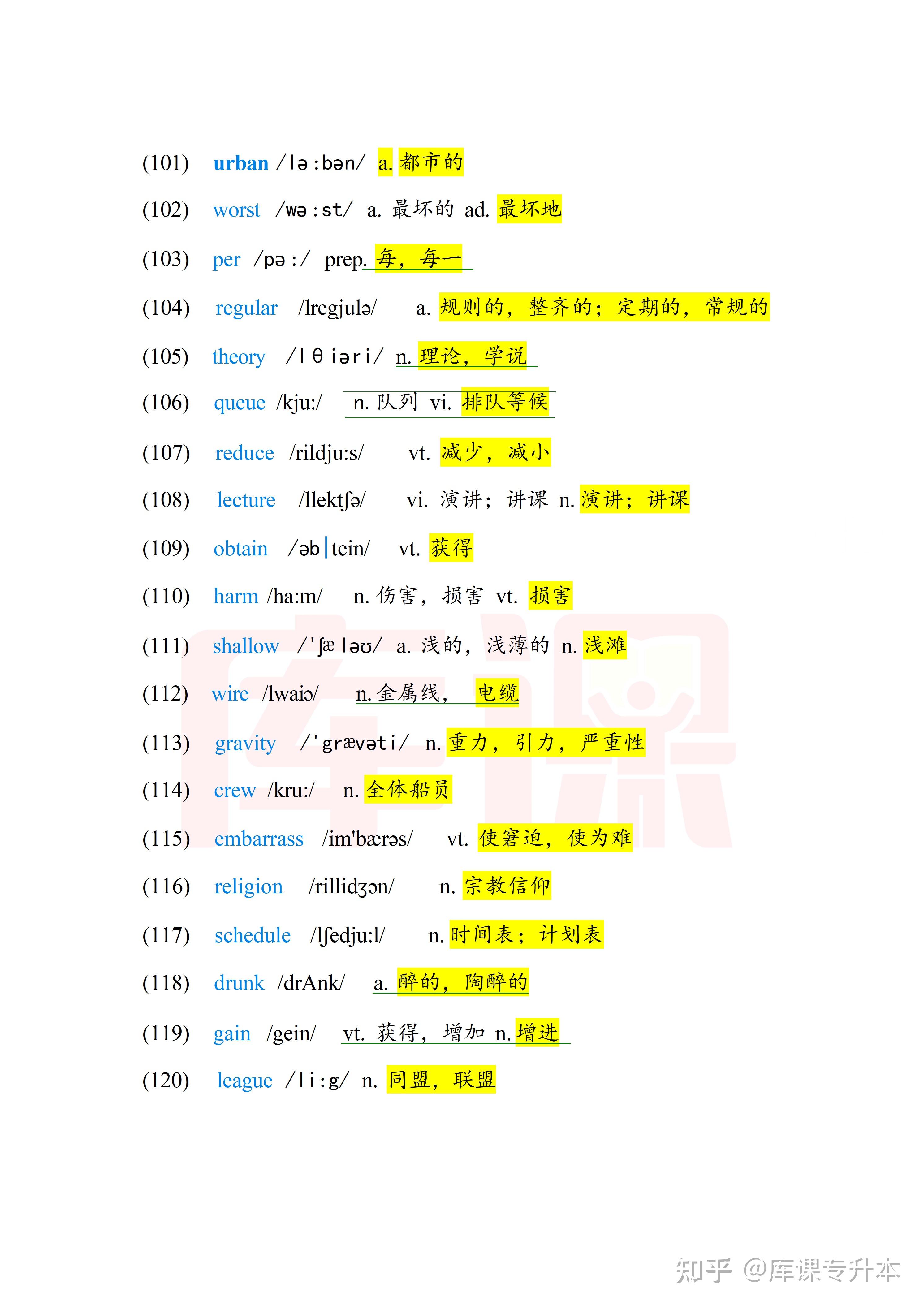 专升本英语高频核心词887个!速速码住啦! - 知乎