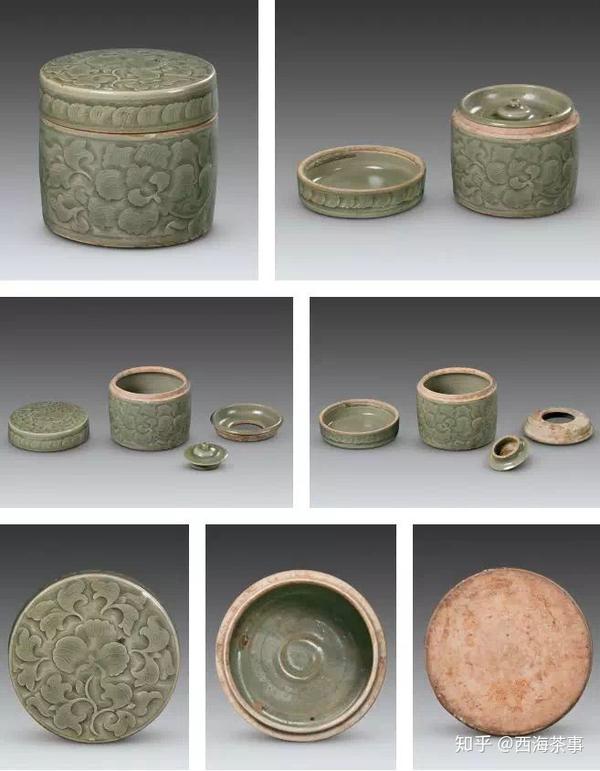 宋代越窯の茶叶の末の釉薬双耳透かし三足の燻製炉から古い模造品が出土