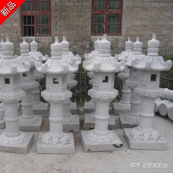 石雕灯笼图片 日式石灯笼 园林景观石灯雕刻 - 知乎