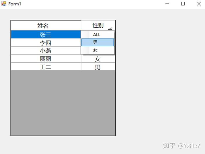 C winform datagridview 