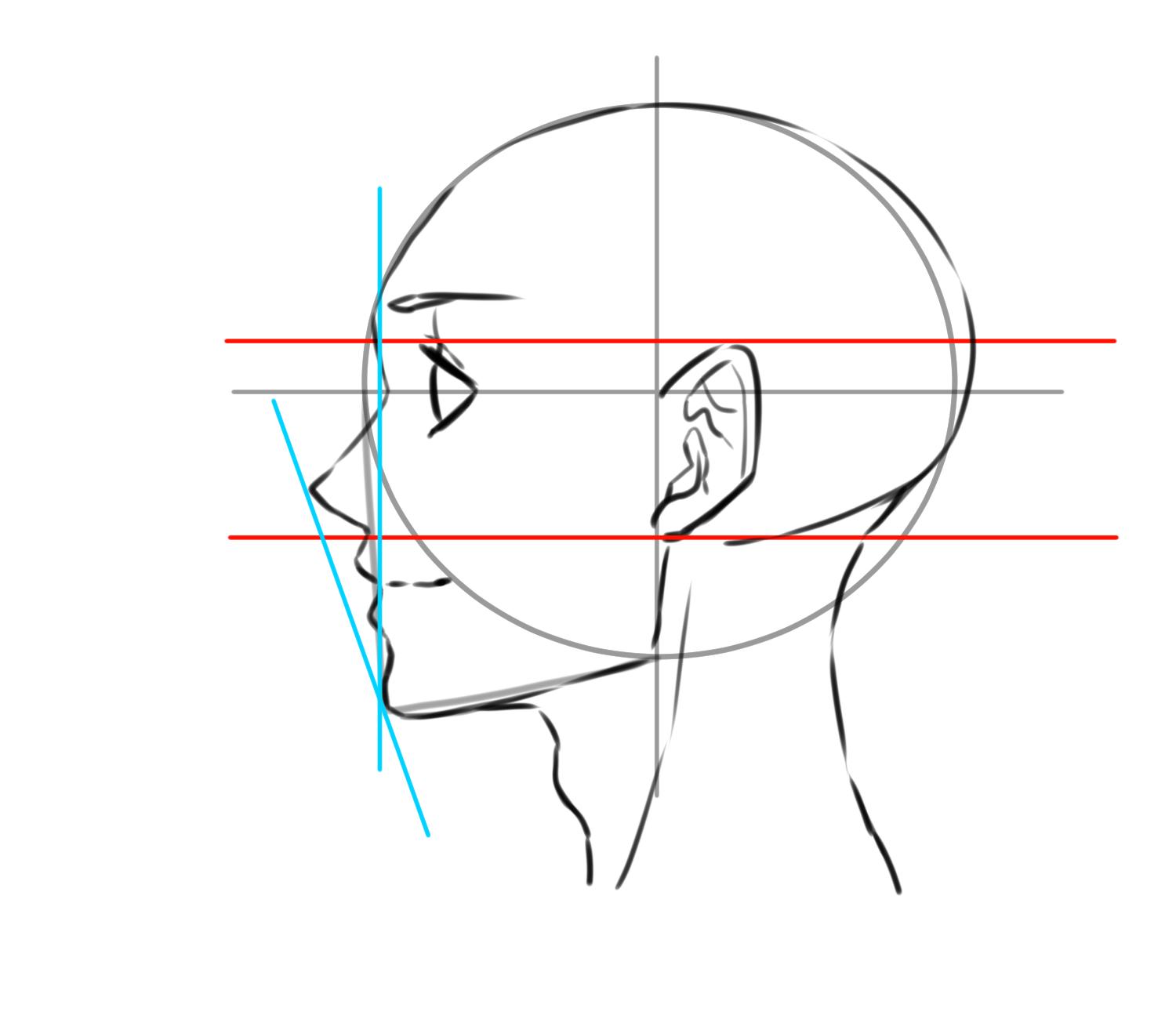 男性头部轮廓怎么画教你侧面头部轮廓的画法教程