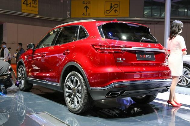 2021上海车展实拍质感升级气场更强红旗hs5红色力量版实拍