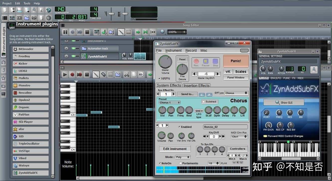 优点:vst 插件支持,包括 zynaddsubfx,开源.缺点:一些稳定性问题.