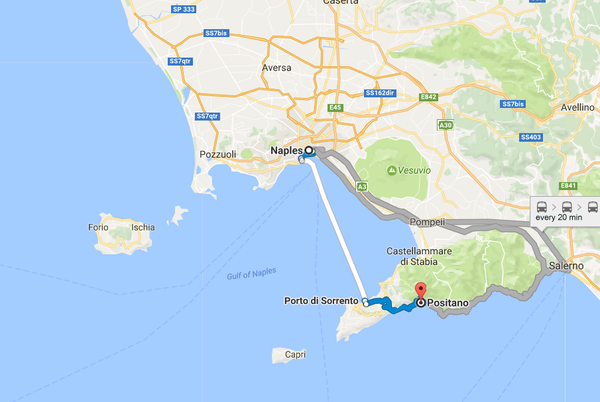 怎么去:如果在罗马的话,直接坐火车去 naples(那不勒斯),如果不在的话