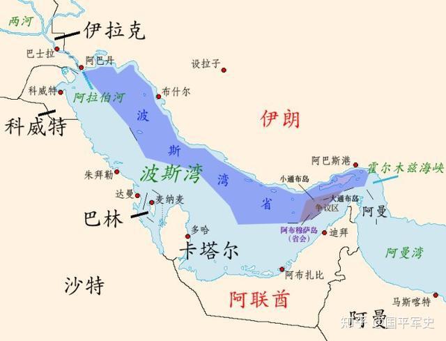 波斯湾海峡地图图片