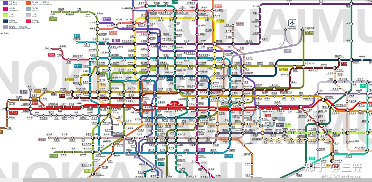 下图是2035年北京地铁规划图,高清原图无法上传,有需要的话可以私信我
